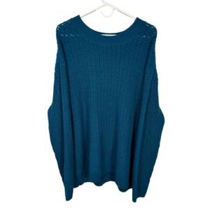 Joe Fresh + Blue Knit Crewneck Sweater 1X